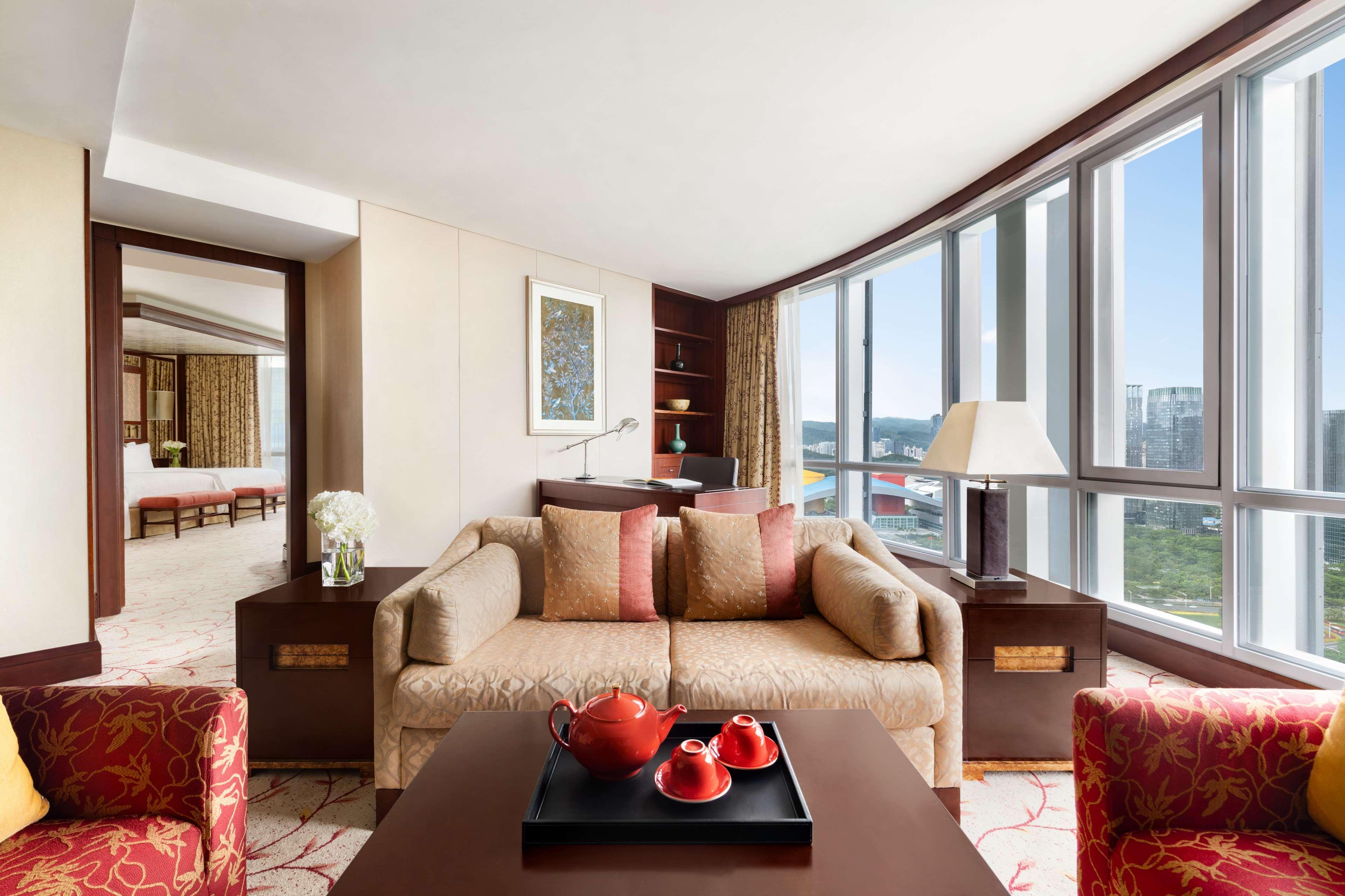 Futian Shangri-La, Shenzhen,Near To Shenzhen Convention&Exhibition Centre, Futian Railway Station Zewnętrze zdjęcie